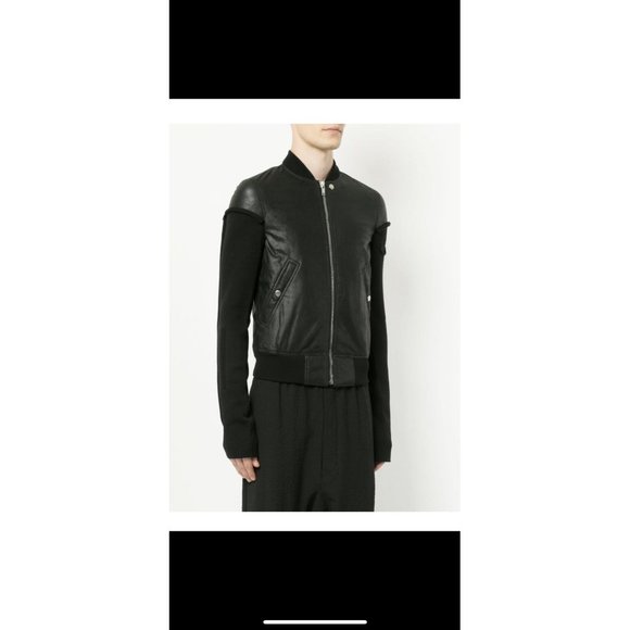 Rick Owens Lambskin Zipped Bomber Jacket - Picture 3 of 11